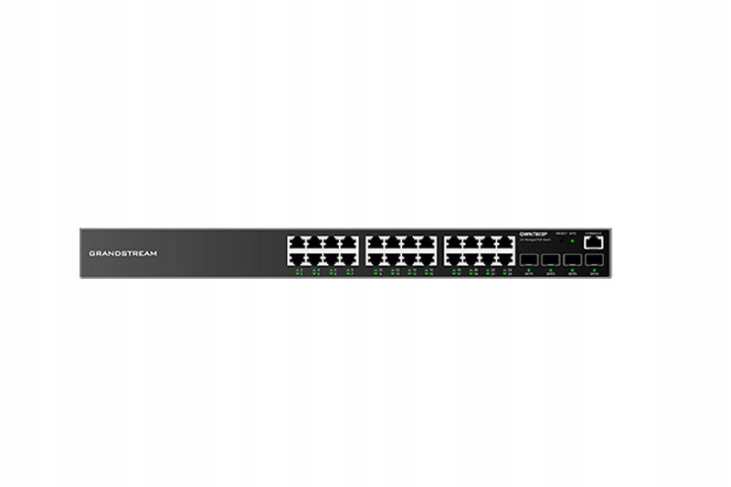 Sieťový Switch Grandstream , 24 portov 10/100/1000 Mbps s PoE