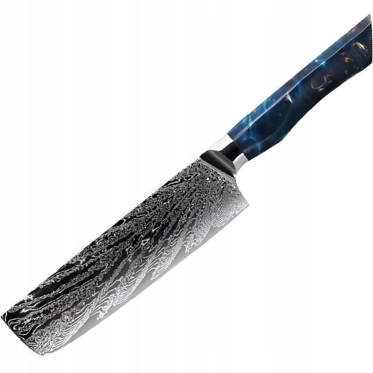 Damaškový kuchynský nôž Seiryuu Nakiri/Modrá KP-37603