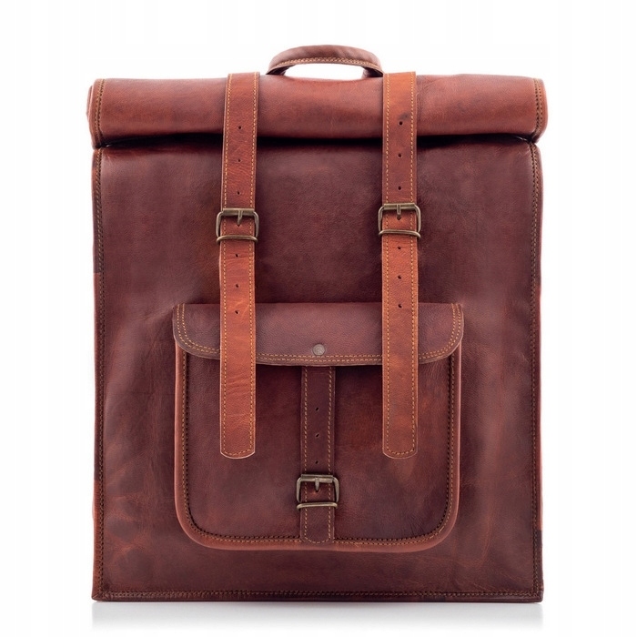 Belveder Taška Batoh Vintage Retro Přírodní kůže Lícová BT07