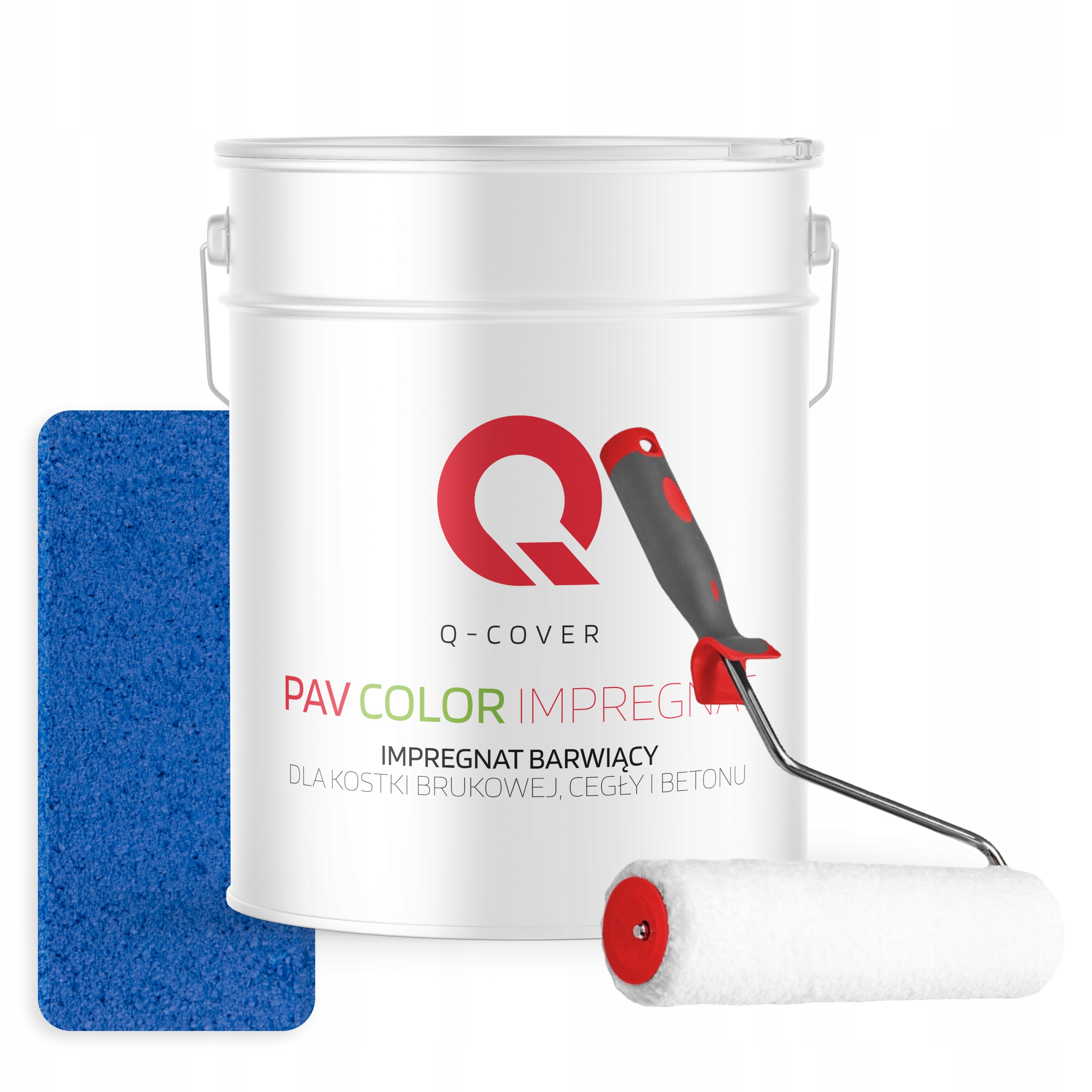 Barvící impregnát na betonu kostky 10 l Modrý signální Uv váleček