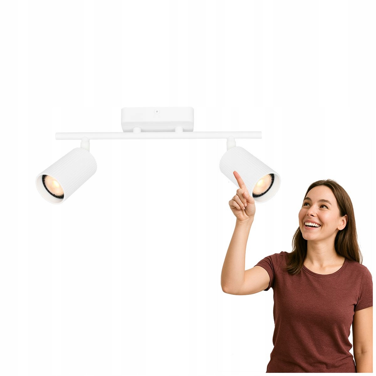 Moderní reflektor Tris bílý 2xGU10 do obývacího pokoje Italux