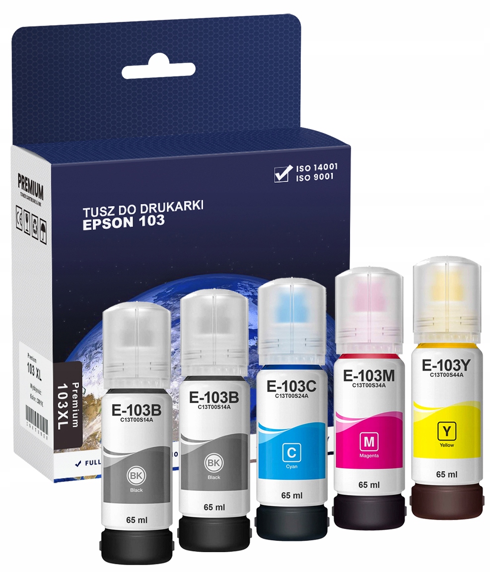 

5x Tusz Do Epson EcoTank L3110 L3251 L3150 L3256