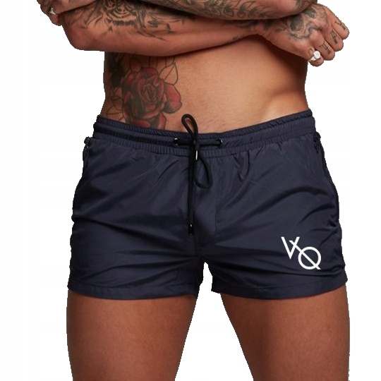 KĄPIELÓWKI MĘSKIE SZORTY SPODENKI GRANATOWE VQ - M