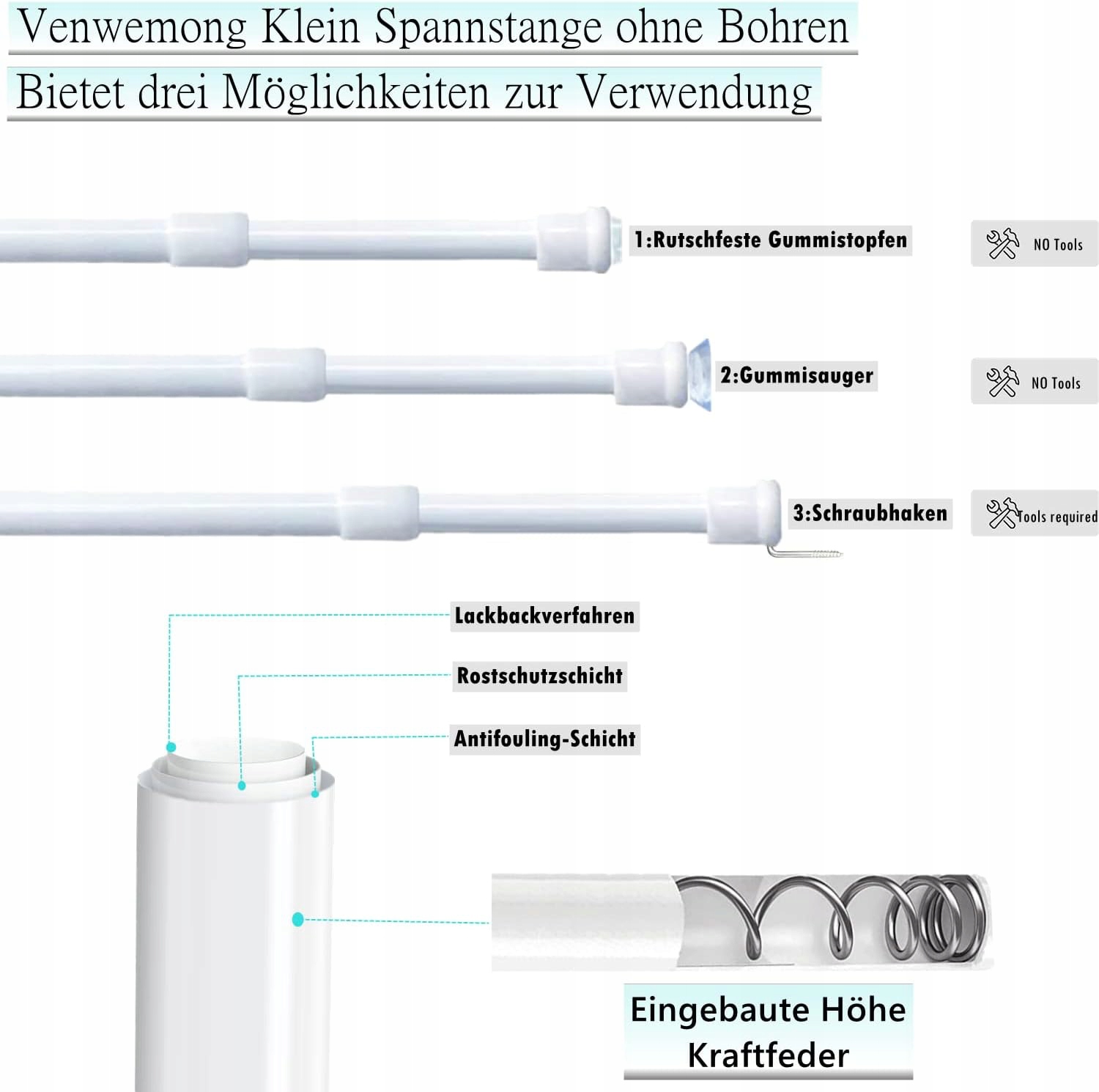 2x Karnisz Zazdrostki Patyczki 80-120 cm Długość drążka 80 cm