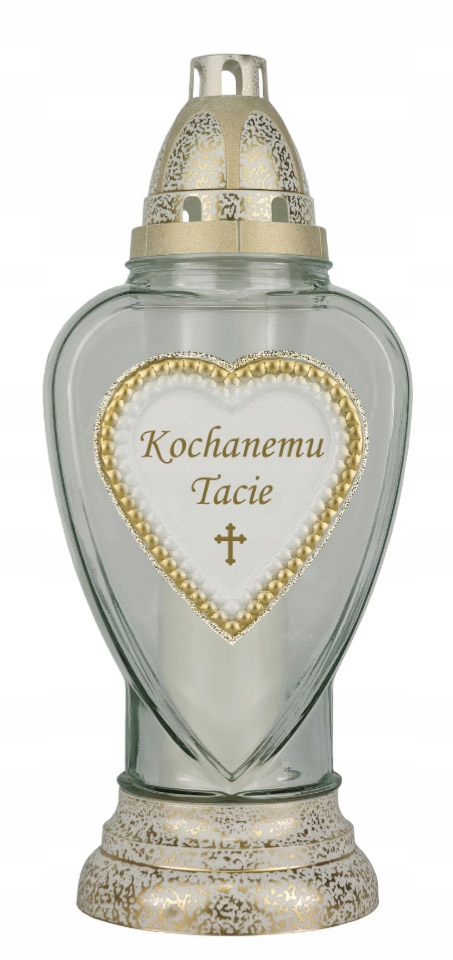 

Znicz z dedykacją. Kochanemu Tacie. Serce