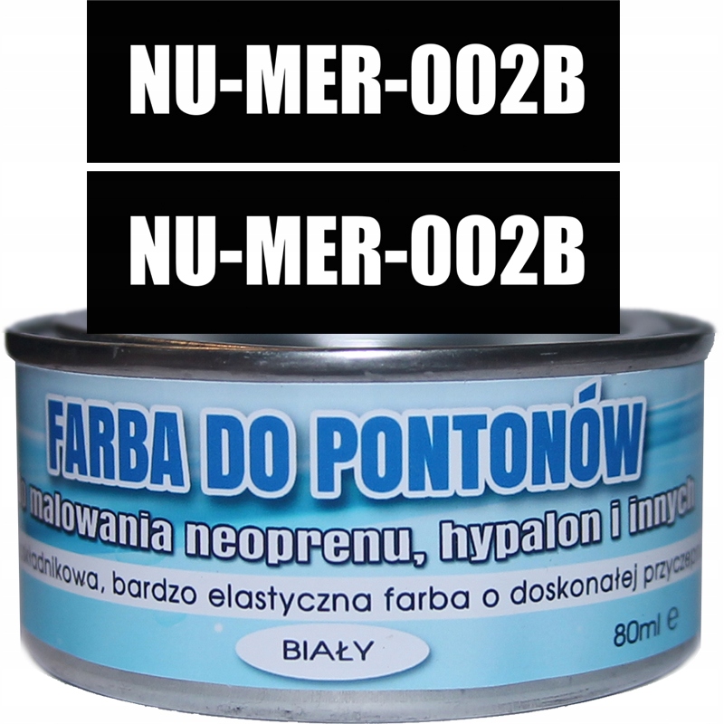 FARBA BIAŁA + SZABLON NUMERY REJESTRACYJNE PONTON