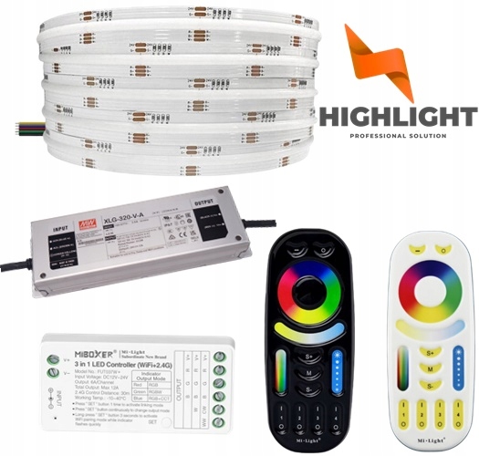 20m Sada Led pásik Cob Rgbw 16W 24V CRI90 Wi-Fi