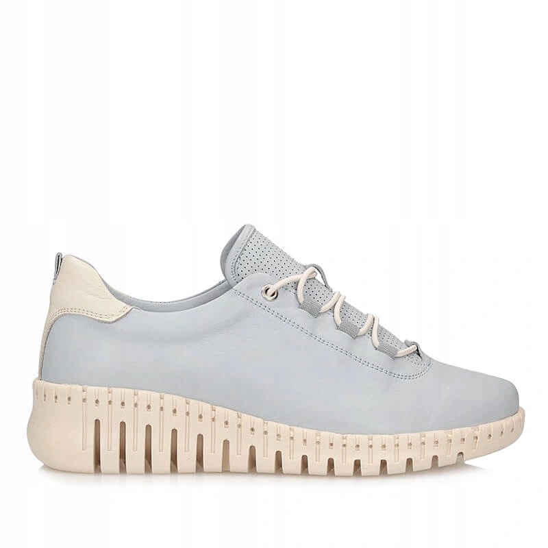 Dámské polobotky Ravini 123 003 Zn Baby Blue Marshmallow kožené tenisky