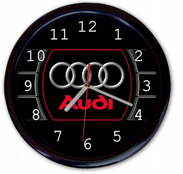 

zegar ścienny Audi samochód emblemat logo auto