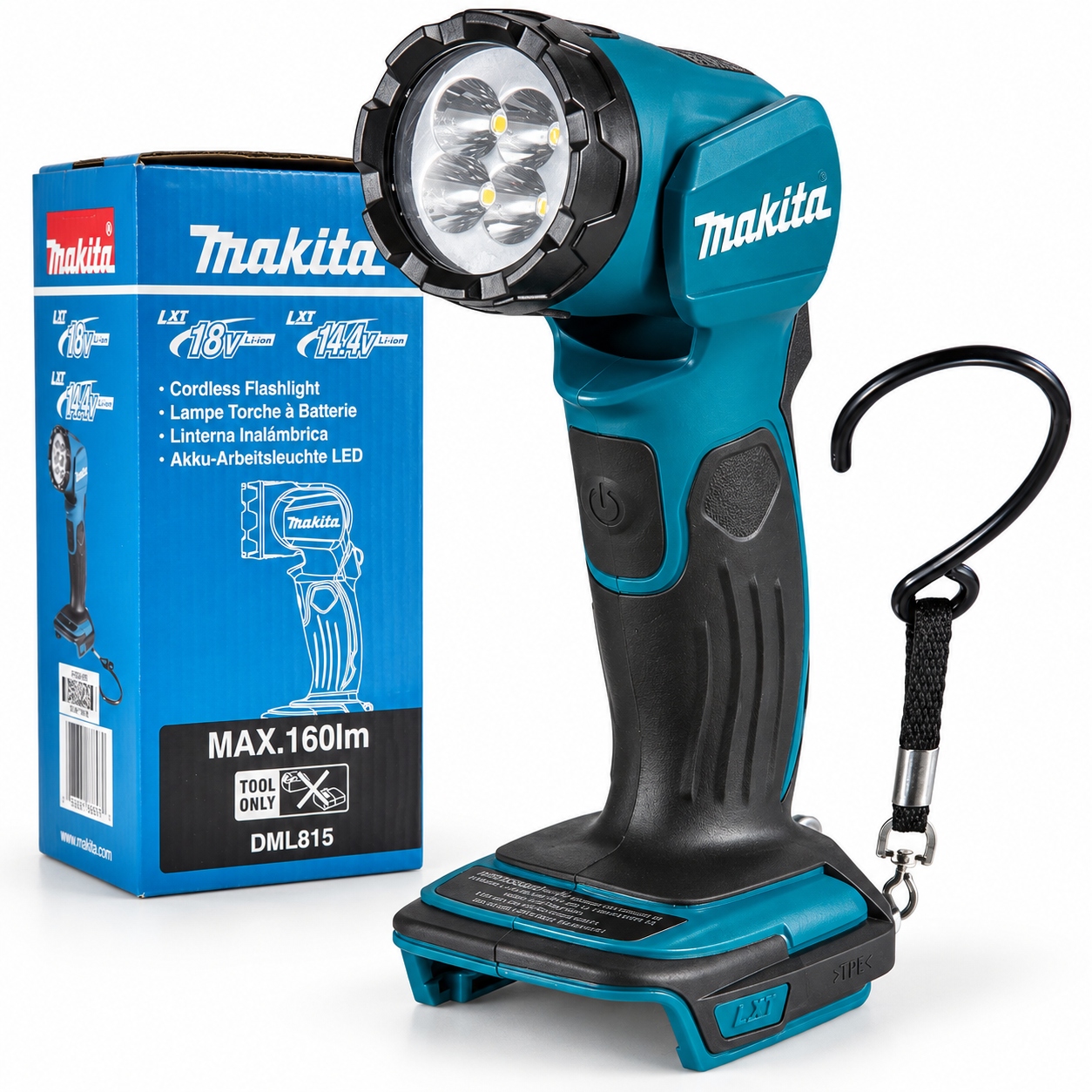 Makita DML815 Latarka Led 18V 14,4V Li-ion 4xLED Reflektor Lampa 160lm