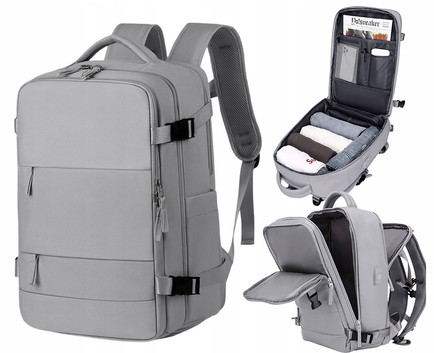 Plecak Podróżny do Samolotu 40X30X20 Bagaż Podręczny Ryanair Wizzair Usb