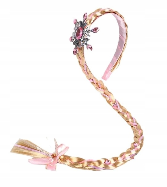 

Opaska Długi Warkocz Strój Roszpunka Spinka Wianek