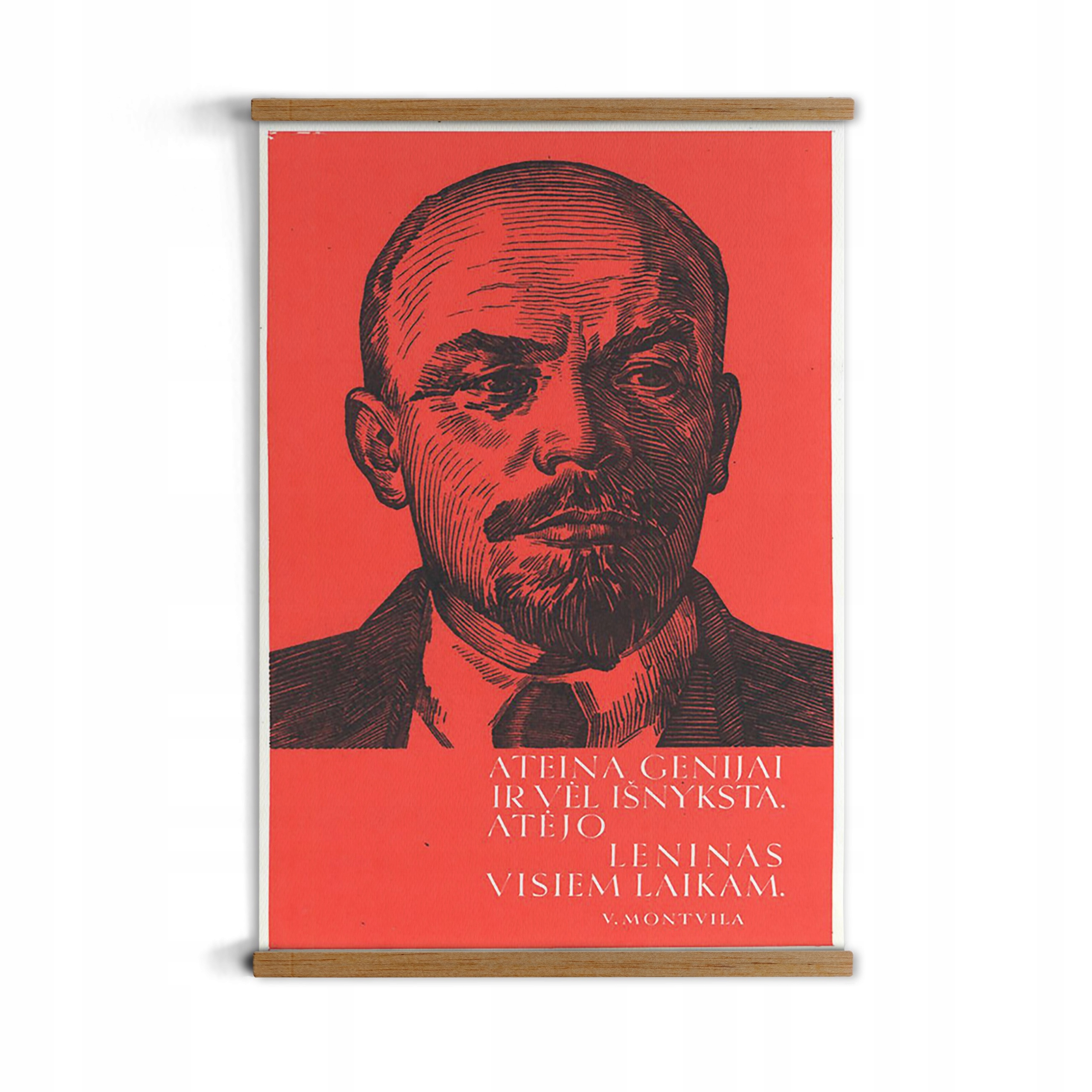 

Lenin szkic grafika z ramką do sypialni A3 retro