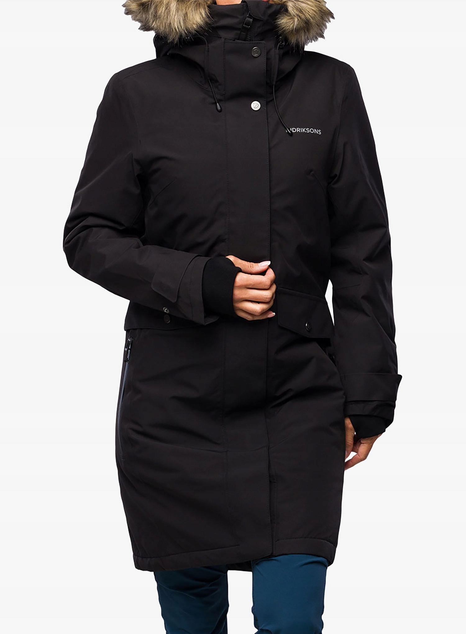 Dámský kabát Didriksons Erika Parka 3 černý 34 (xs)