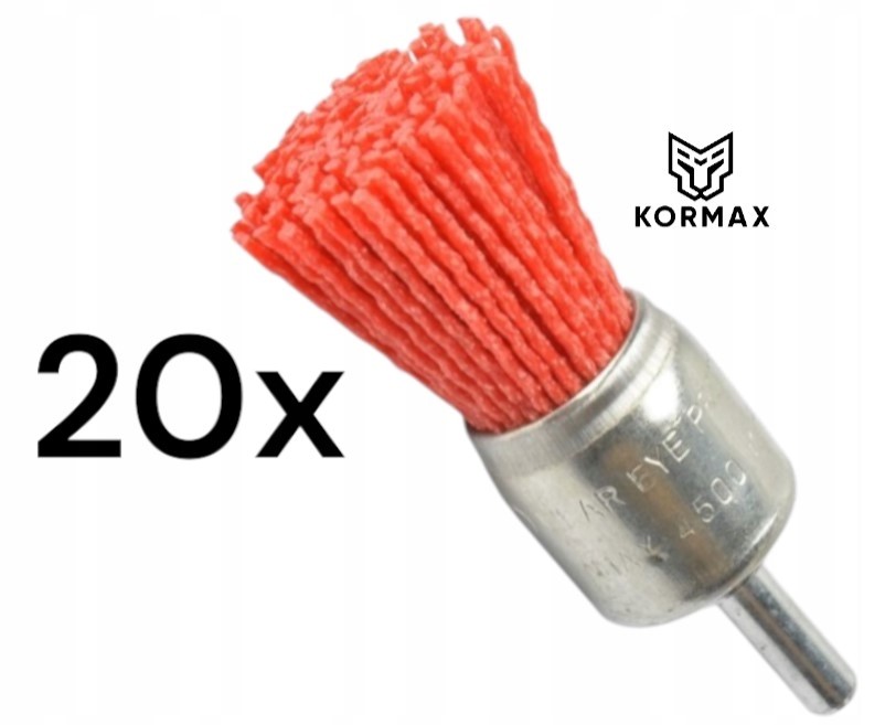 Nylonový kartáč na stopce 25 mm 4500RPM, štětcový na vrtačku x20ks