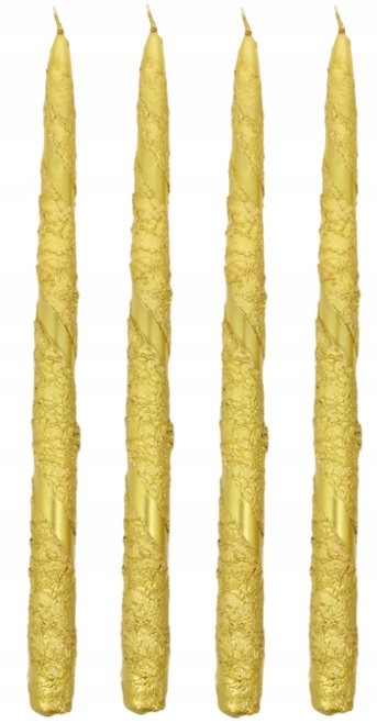 

Świeca Stołowa Niekapiąca Złota Komunia 4szt.