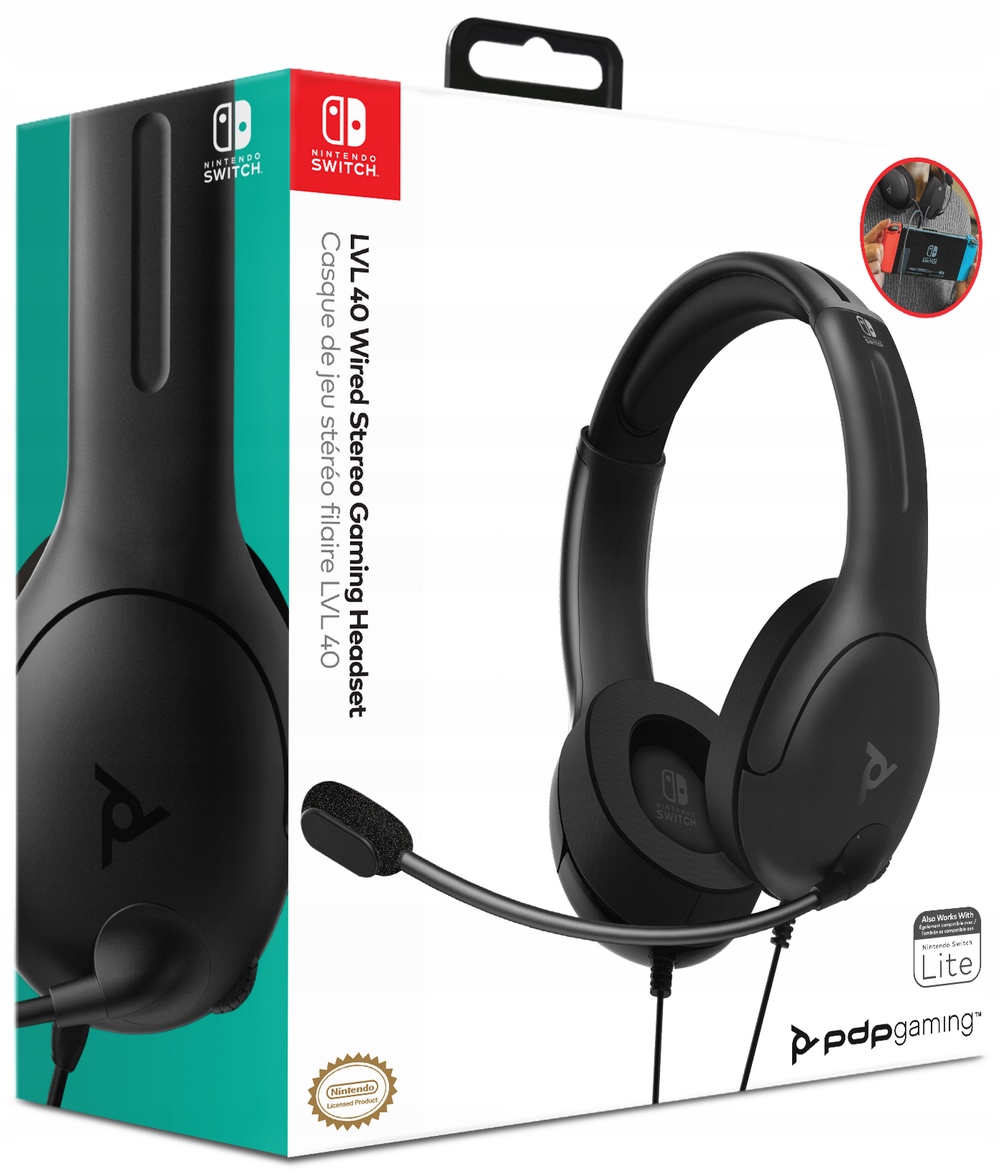 Pdp Switch Drátová sluchátka LVL40 Black