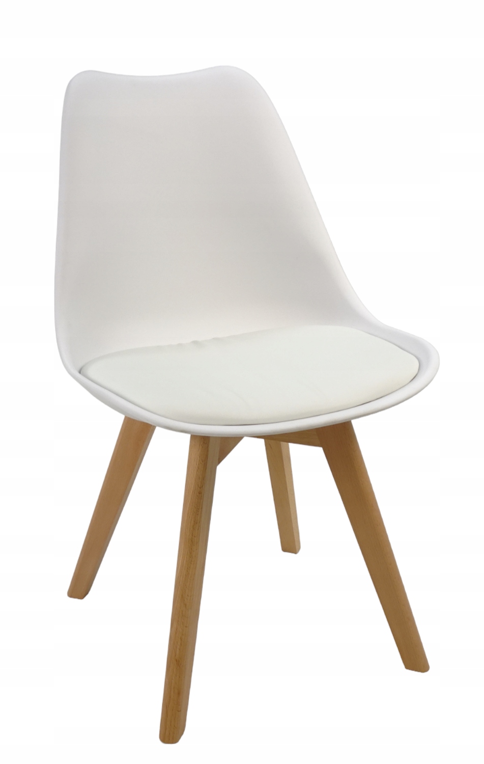 NOWOŚĆ! SKANDYNAWSKI ZESTAW BIAŁY LAMEL 4 KRZESŁA Kolor blatu dąb artisan