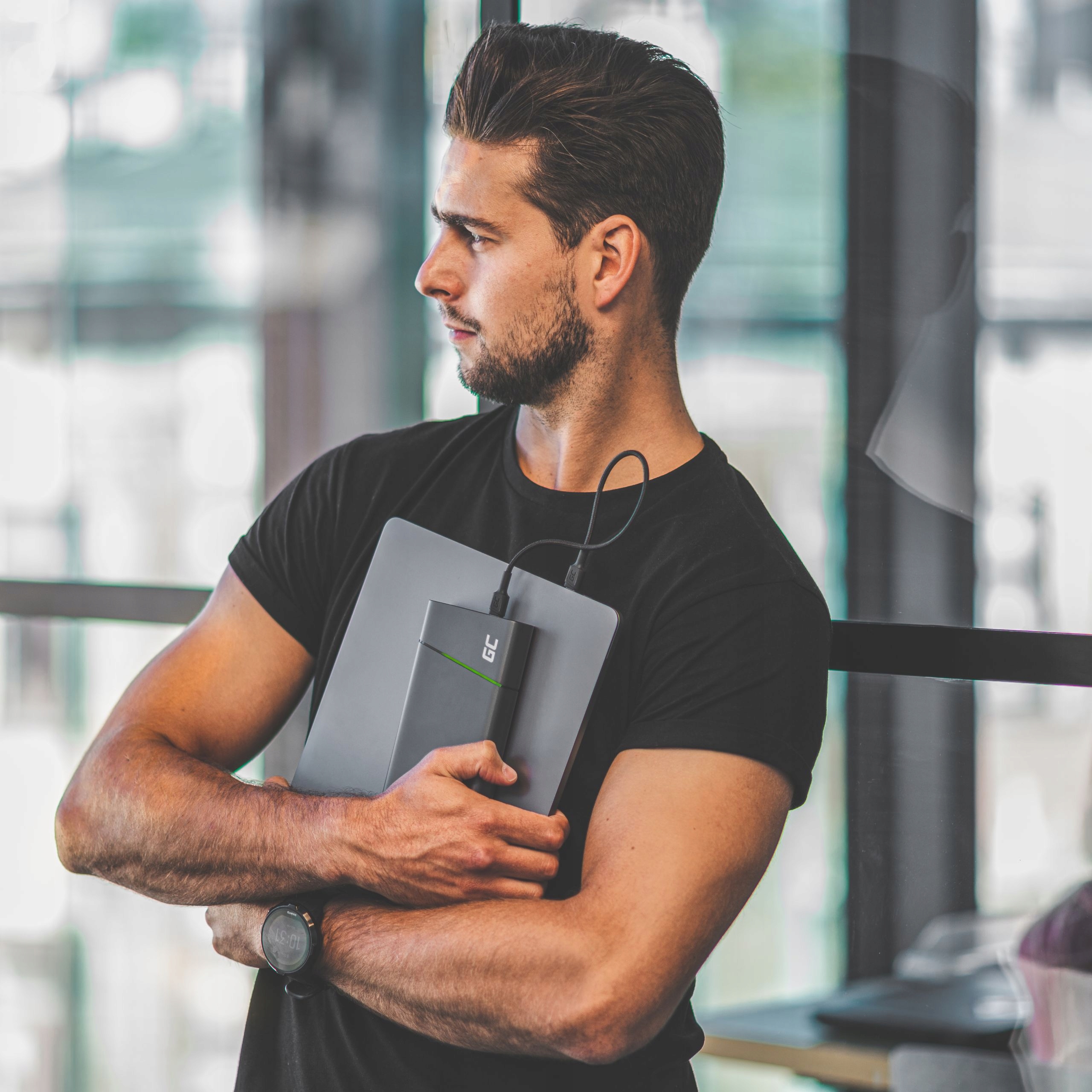 Krótki Kabel GC PowerStream 60W USB-C - USB-C Typ C 30cm Power Delivery Kolor czarny