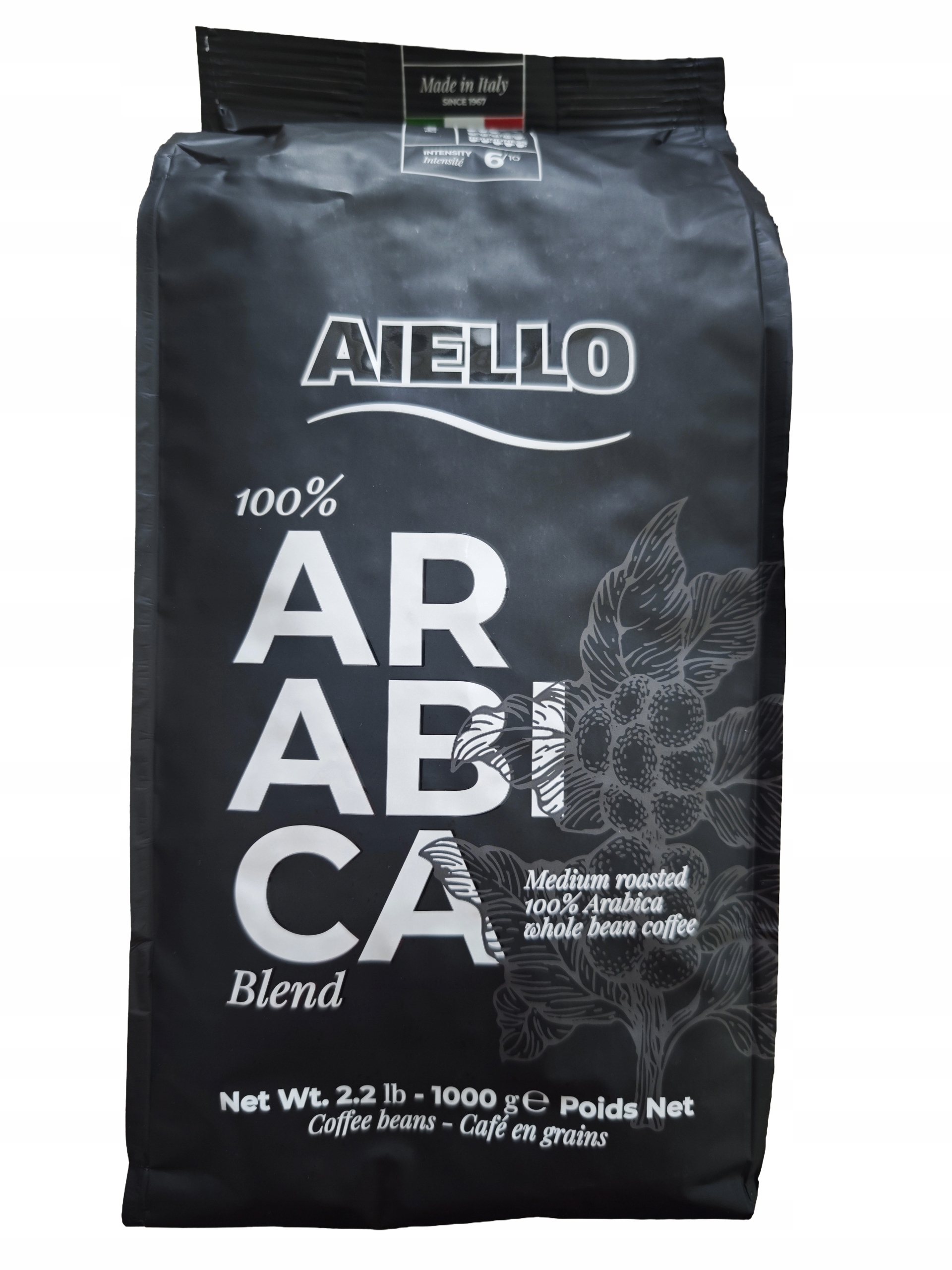 Włoska Kawa Ziarnista Premium 100% Arabica Aiello 1kg