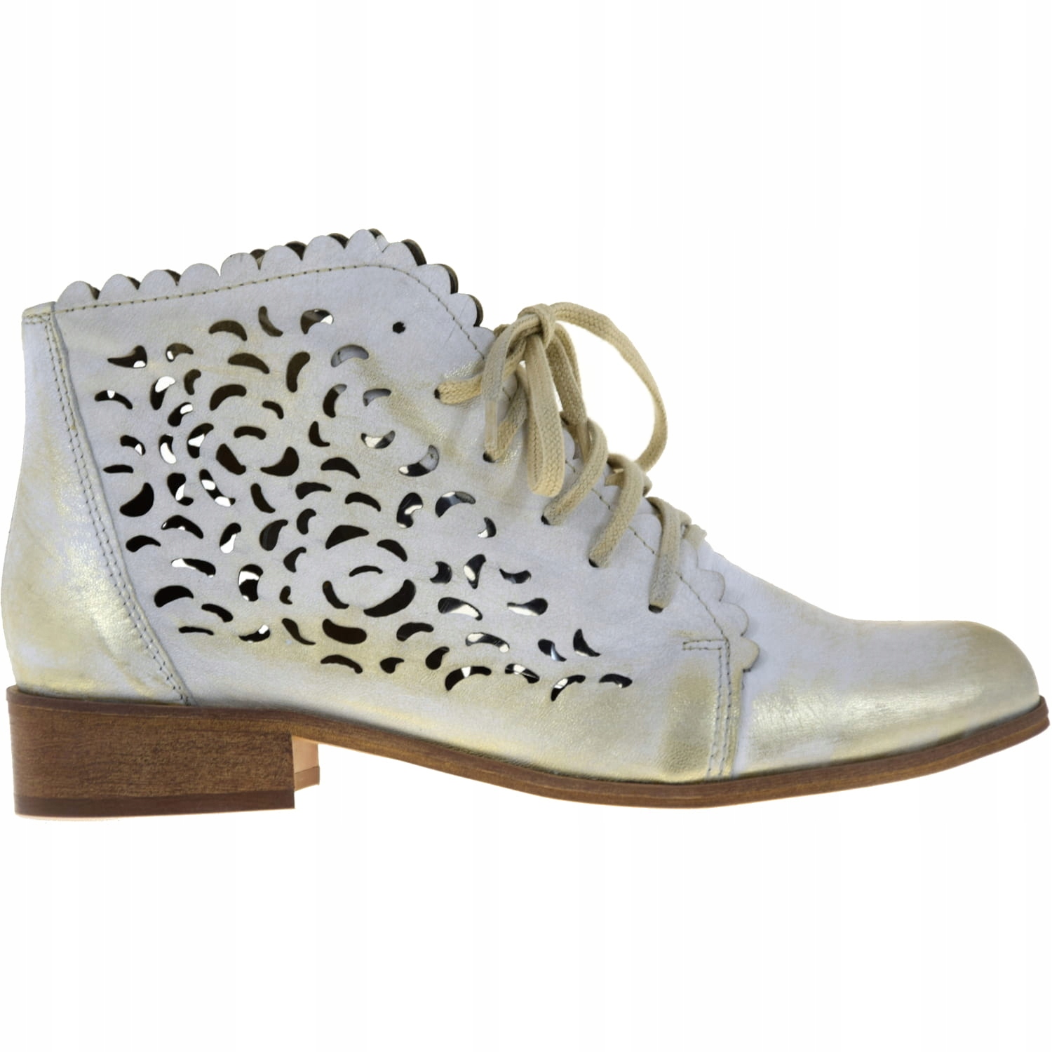 Dámské Kotníkové Boty Nezateplené Ažurové Nicole 2871 Stylové A Pohodlné 39