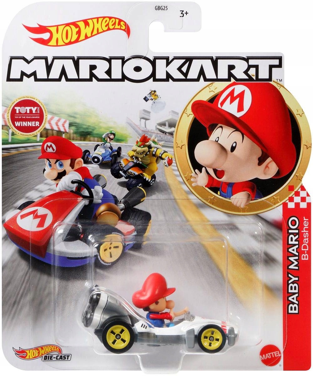 

Hot Wheels Mario Kart Baby Mario B-dasher Nowy !!!