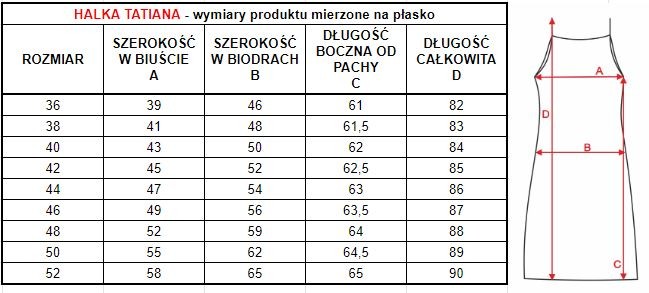 HALKA NA RAMIĄCZKACH TATIANA MEWA BIAŁA R.52 Cechy dodatkowe koronka