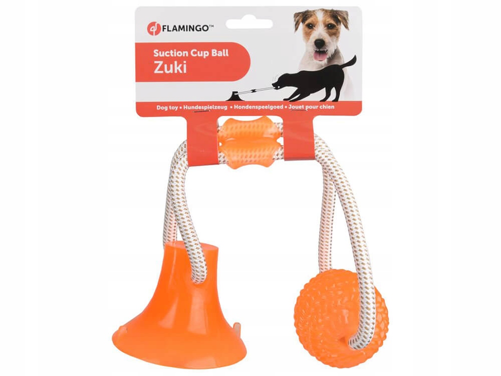 

Flamingo Zuki szarpak piłka przyssawka Pomarańcz