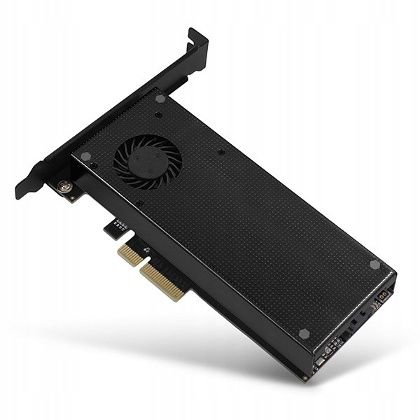 Adapter PCIe x4 1x M.2 NVMe 1x Sata B-key z chłodzeniem