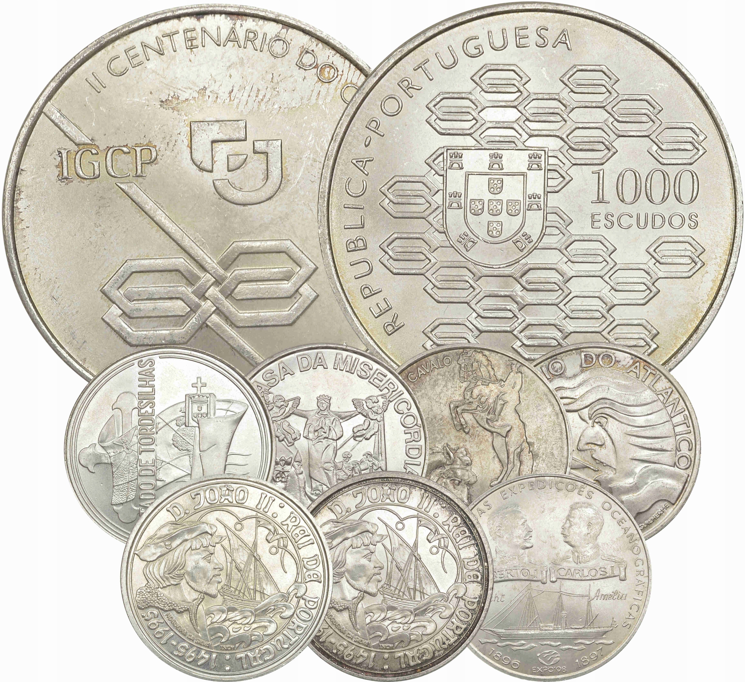 1.db.ZEST., PORTUGALIA, MONETY 1 000 ESCUDOS SZT.8