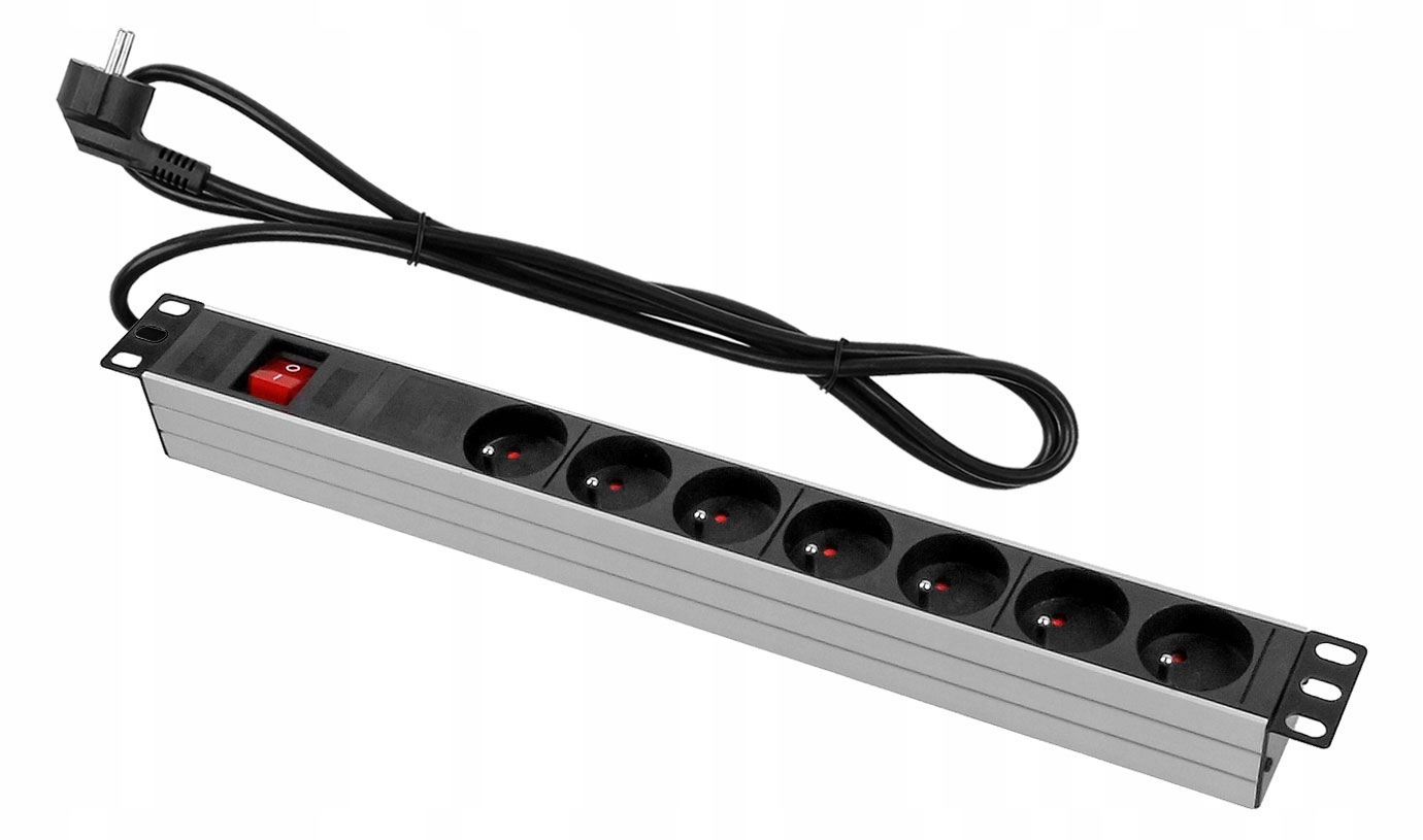 

Listwa Zasilająca 7 Gniazd Z Włącznikiem Rack 1U