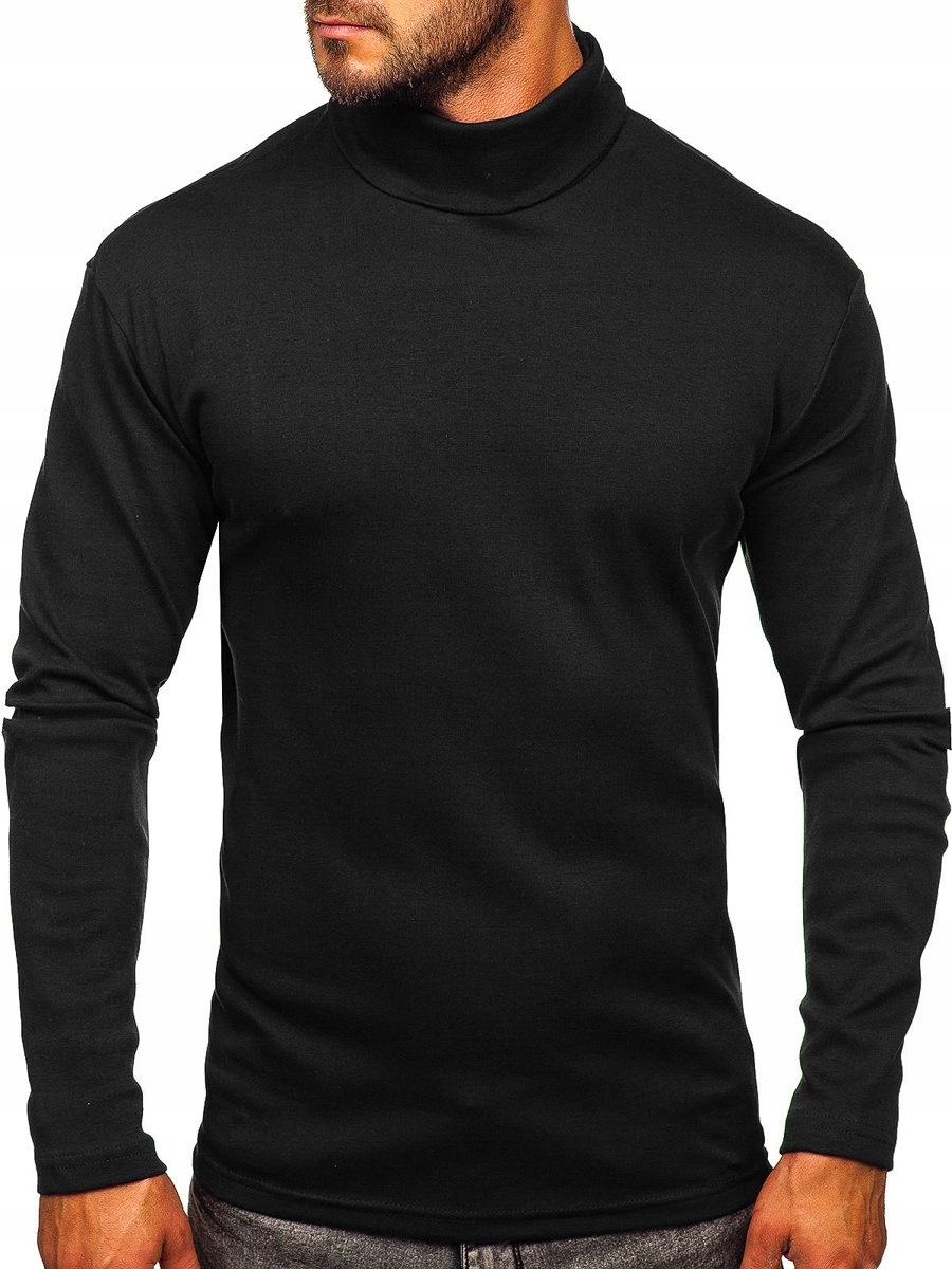 

Golf Sweter Męski Basic Czarny 145347 Denley_xl