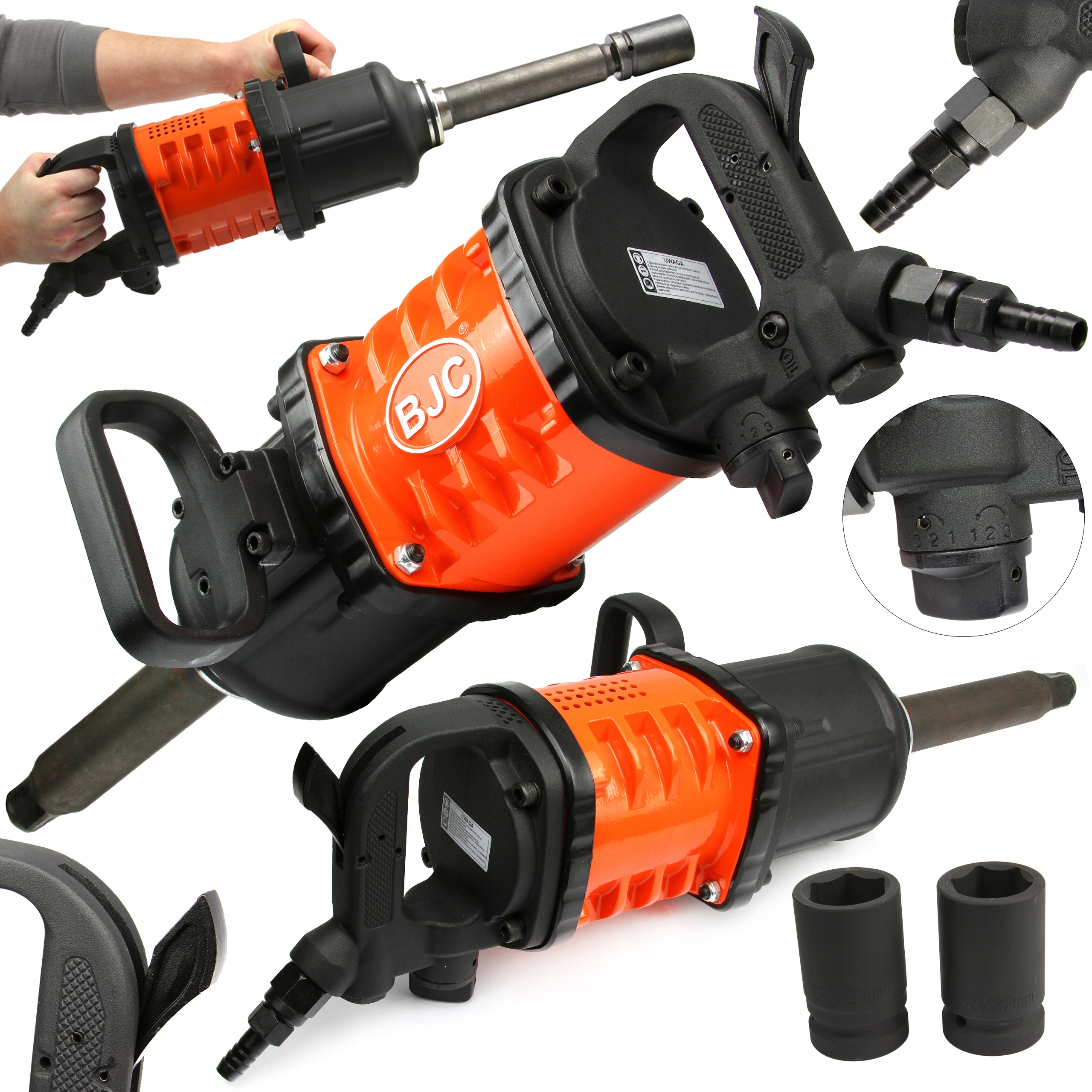 KLUCZ UDAROWY PNEUMATYCZNY BJC 997 1' 5000Nm 2 NASADKI