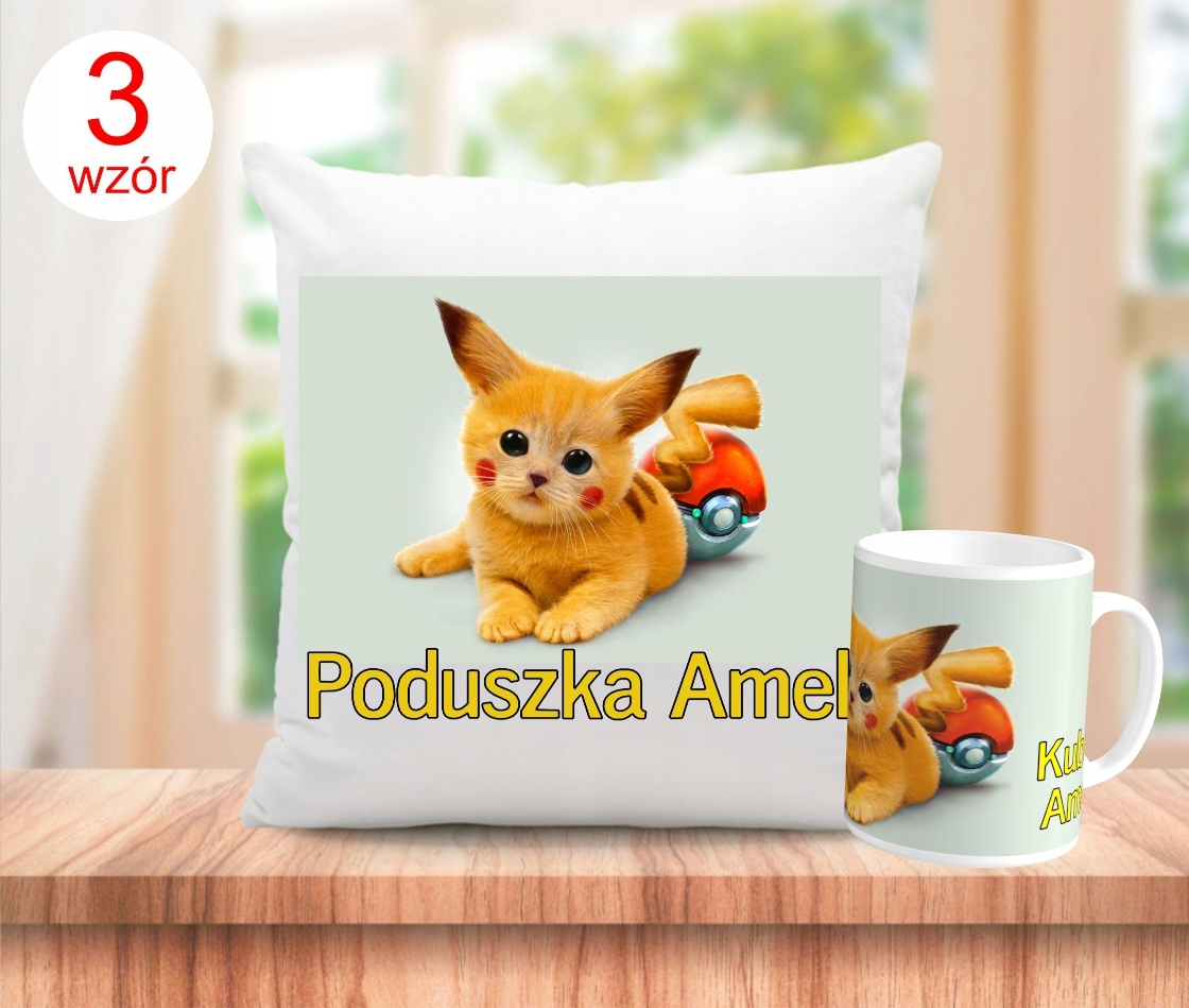 Prezent dla gracza POKEMON,PIKACZU zestaw + imię Marka inna marka