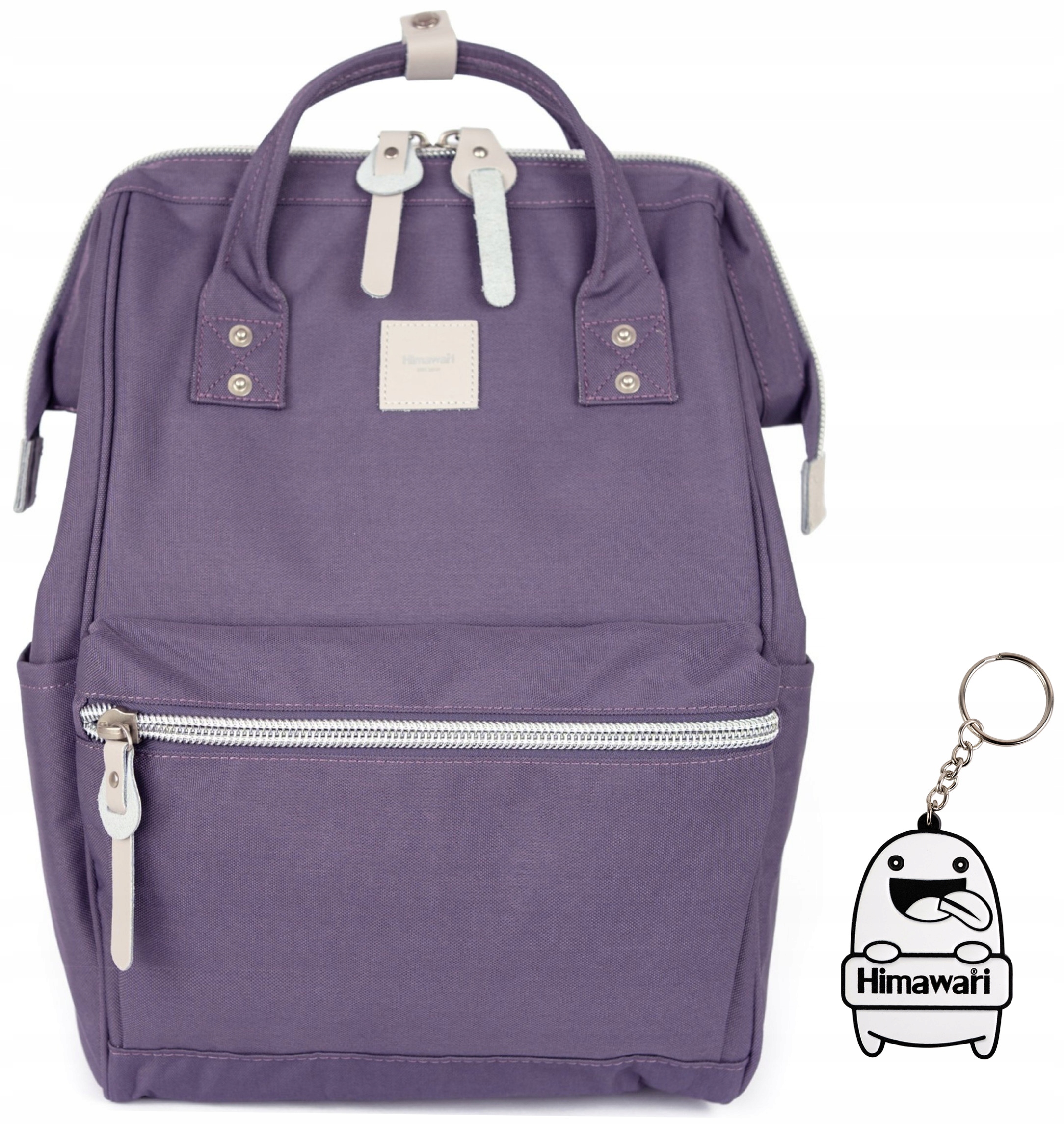Batoh Himawari Pale M pro každodenní notebook, Usb, prostorný, fialový