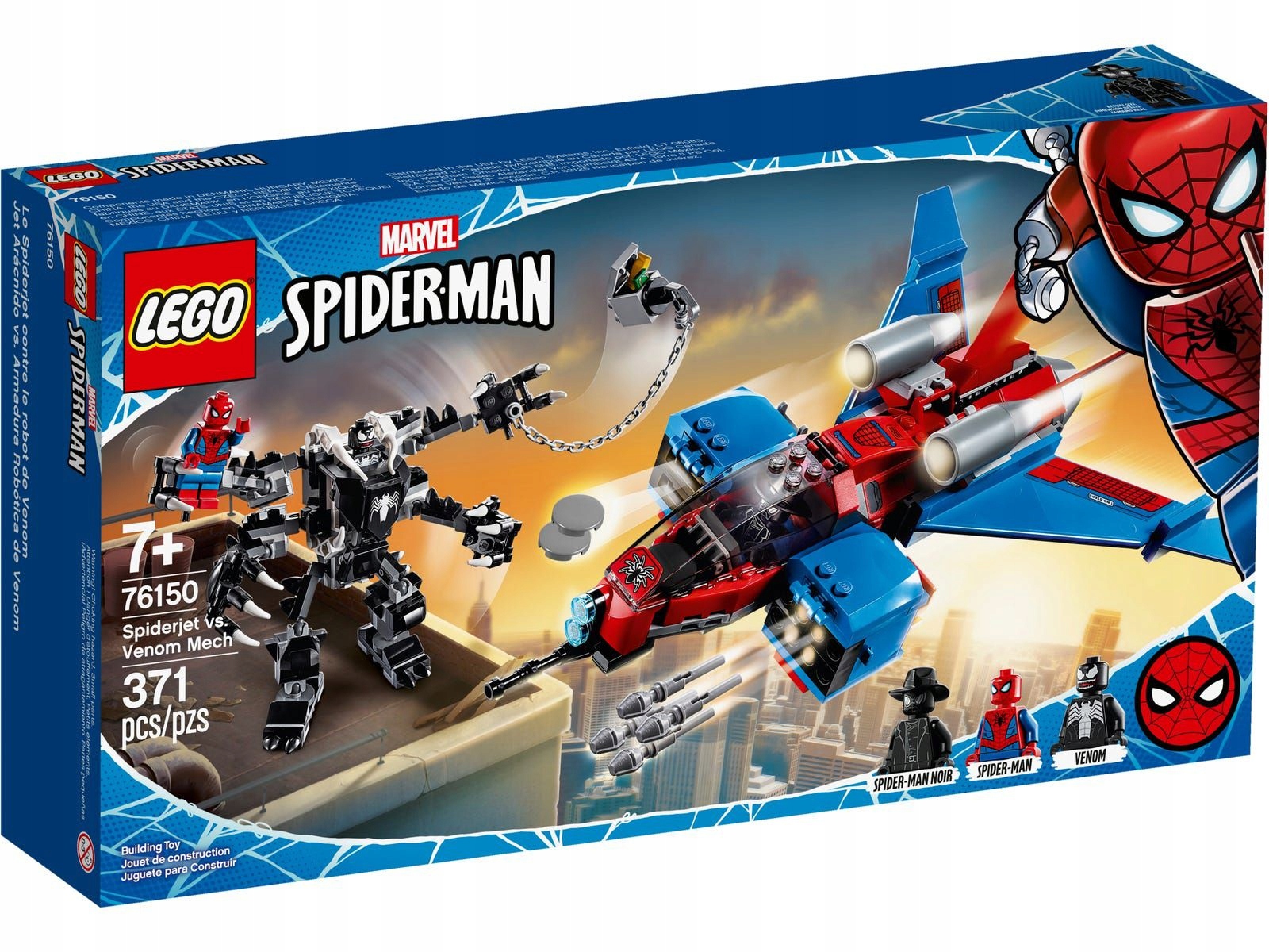 Lego Heroes, Marvel 76150 Pajęczy odrzutowiec kontra mech Venoma
