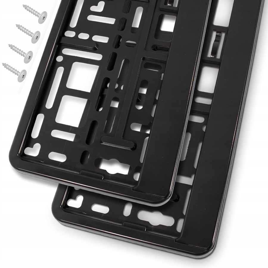 Ramka do tablic rejestracyjnych Agmi czarna mat 2 szt.