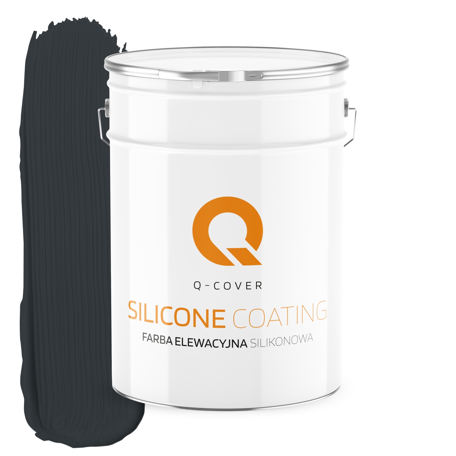 Vonkajšia Silikónová Fasádna Farba 10 L Na Maľovanie Antracitová RAL7016 Uv