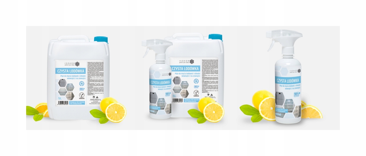 NATURALNY PŁYN DO MYCIA LODÓWKI 500ml ISOKOR Pojemność 0.5 l