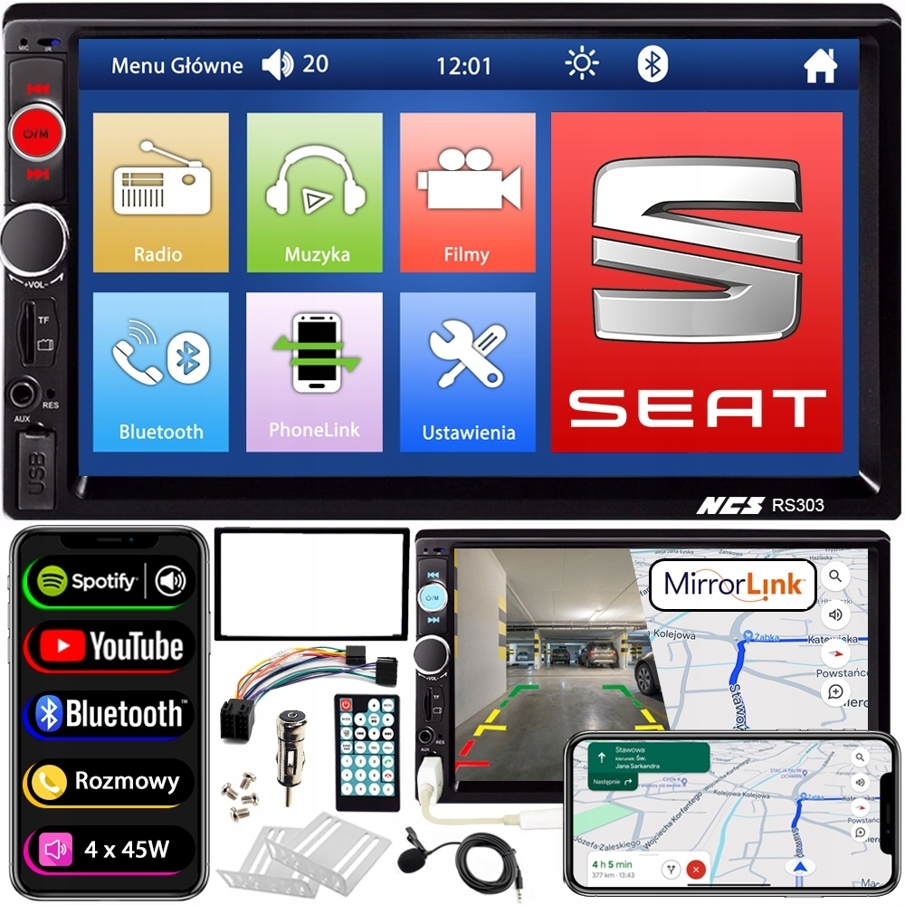 Autorádio 7" pre Seat Toledo 1999 2004 Usb