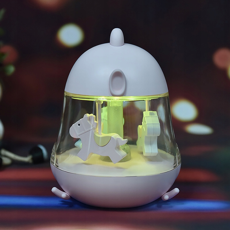 Lampka nocna z karuzelą i pozytywką żółta EAN (GTIN) 5908258420371