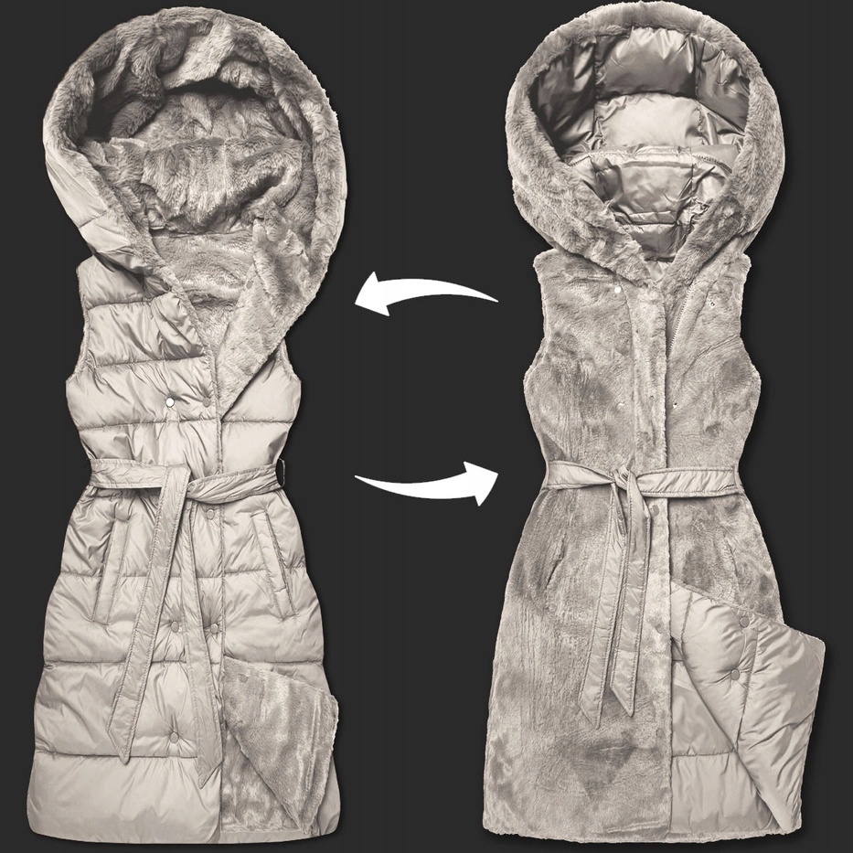 Vesta 2V1 Prošívaná-kožešina 6035 Béžová S (36)