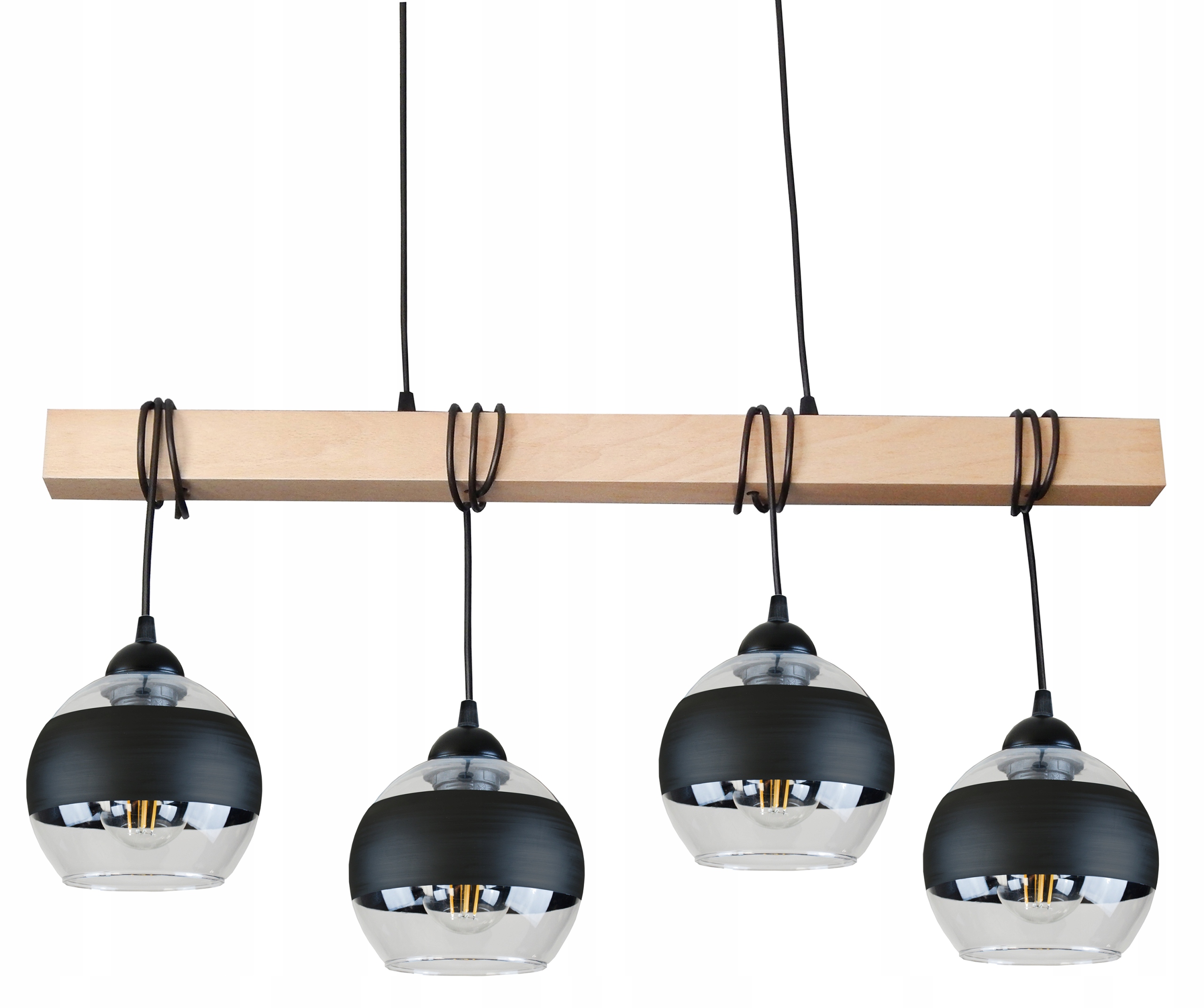 Lampa Nad Stôl V Kuchyni Drevená Závesná Stropné Svietidlo Led Luster E27