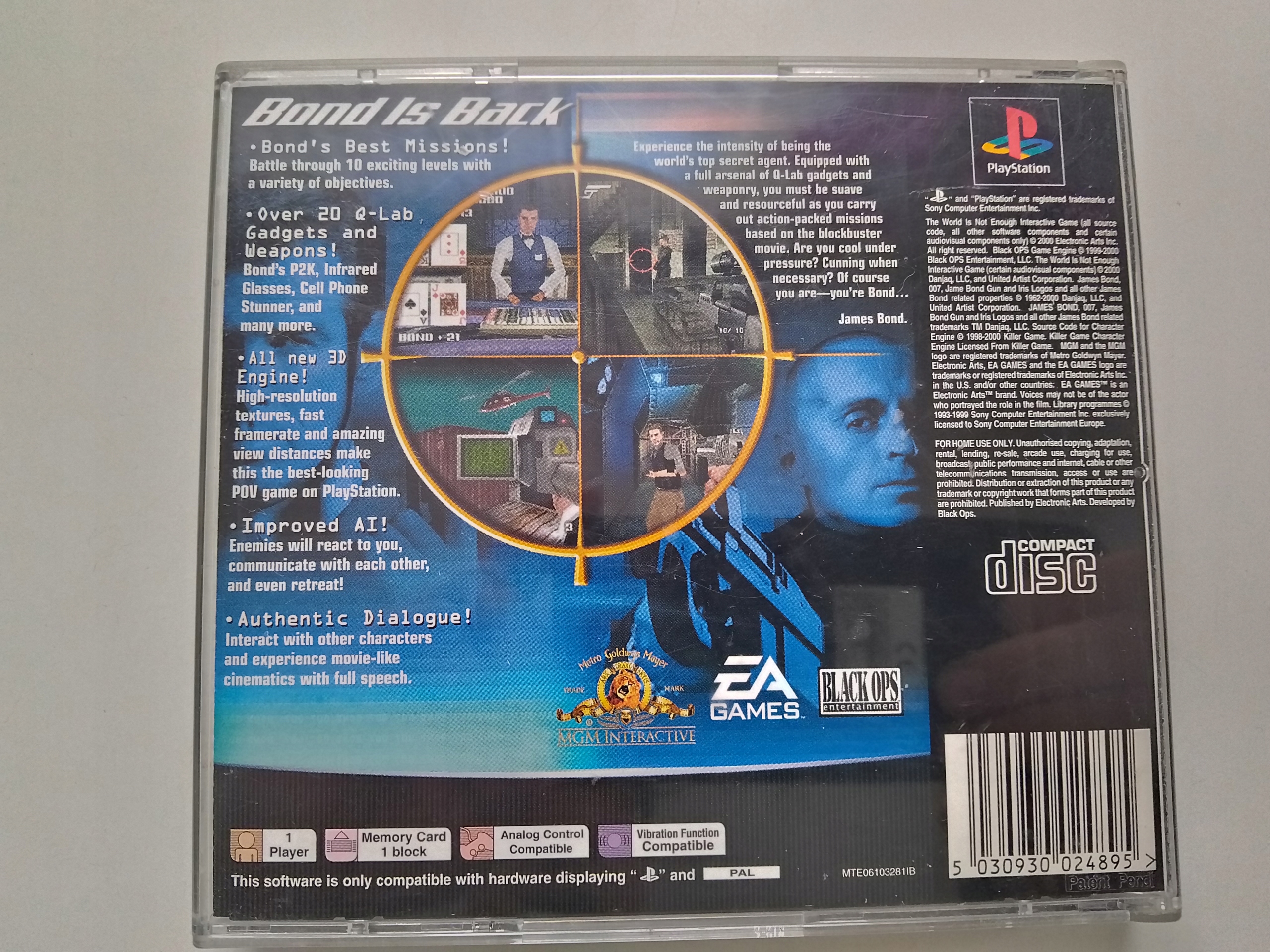 THE WORLD IS NOT ENOUGH PSX PS1 PAL * ENG Platforma Sony PlayStation (PSX)