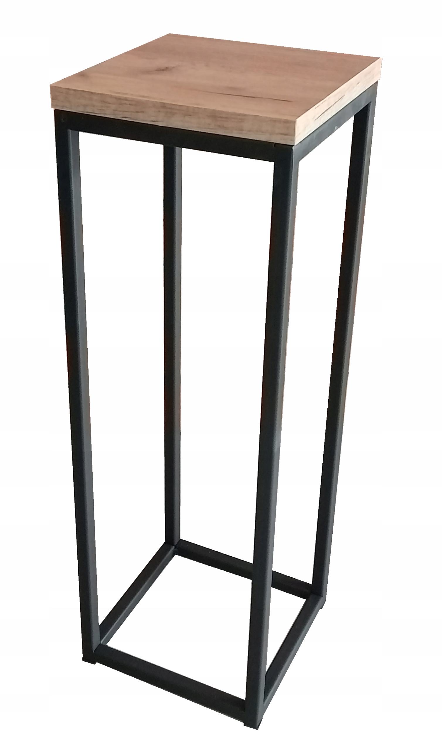 KWIETNIK STOJAK LOFT 80CM DĄB CRAFT METALOWY SPAWANY