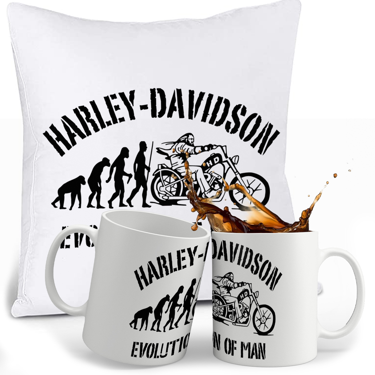 

Zestaw Harley Davidson Kubek Poduszka Imie