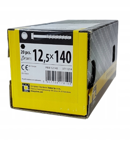 

Wkręty hartowane śruby do betonu Pbw 12,5x140 20sz