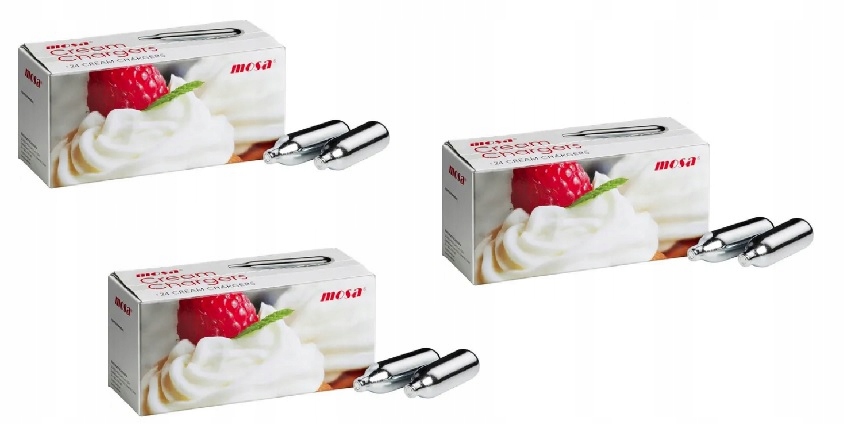 NABOJE DO SYFONU BITEJ ŚMIETANY 72 SZT. N2O MOSA