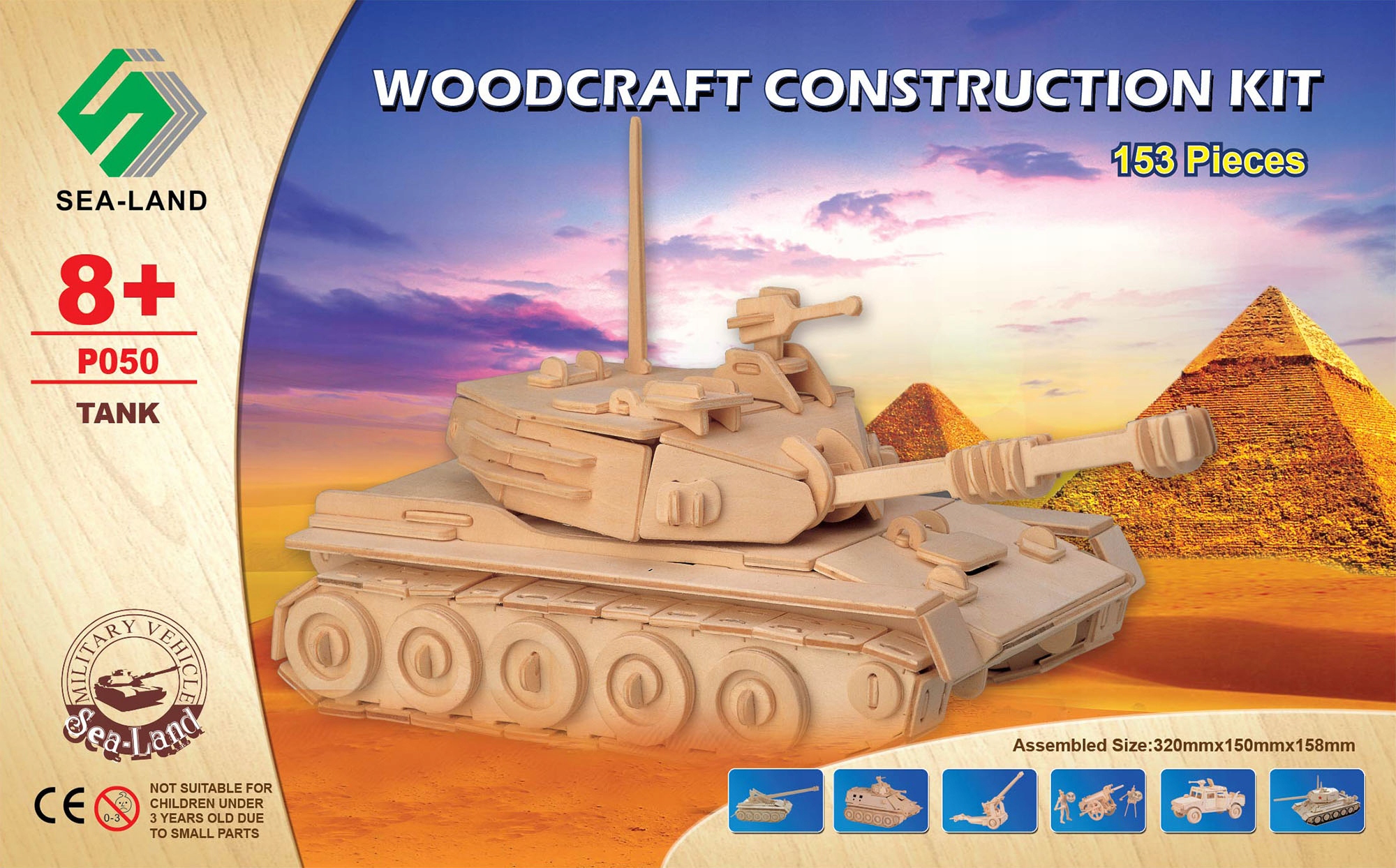 Czołg składanka drewniana puzzle 3D model P050 Kod producenta P050