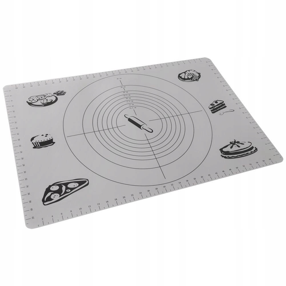 

Stolnica silikonowa mata duża pizzy zwijana miarka